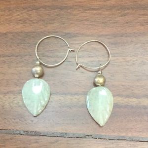 Leaf gem earrings